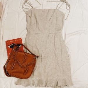 A&F Tie-Strap Ruffle Hem Mini Dress